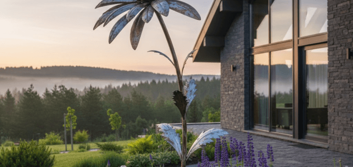 Metalo spindesys ir architektūrinė forma: Zunda gėlė jūsų sode