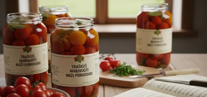Traškūs marinuoti maži pomidorai: receptai ir gamybos paslaptys