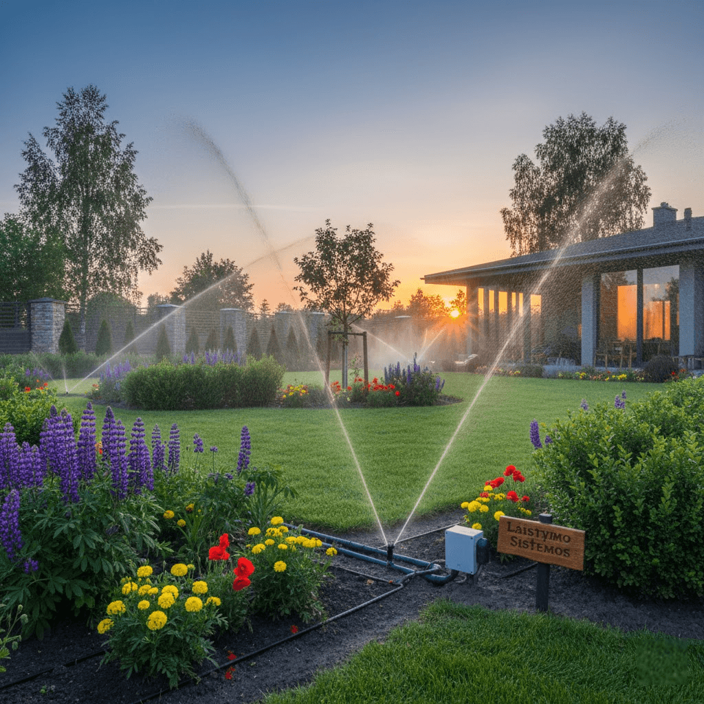 Laistymo sistemos: inžinerija, kuri paverčia sodą žaliuojančia oaze