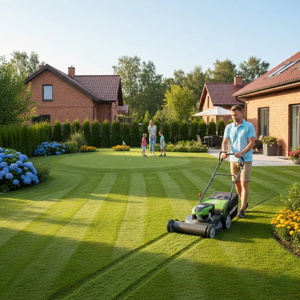 Cilindrinė vejapjovė: Kaip sukurti golfo lauko kokybę savo kieme