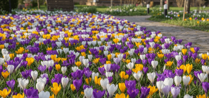 Krokų svogūnėliai: Kaip sukurti spalvų jūrą savo kieme