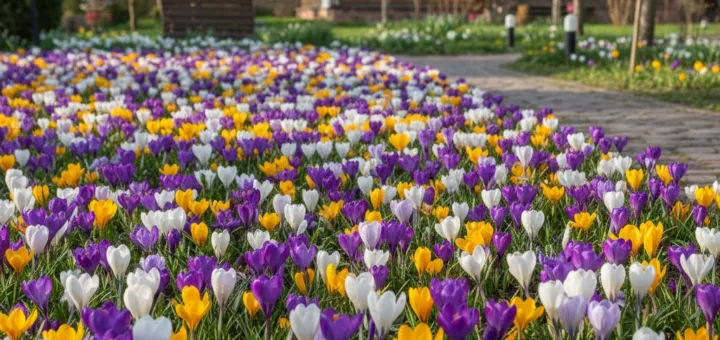 Krokų svogūnėliai: Kaip sukurti spalvų jūrą savo kieme