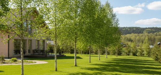 Greitai augantys medžiai: žalias kiemas ir privatumas per kelis sezonus