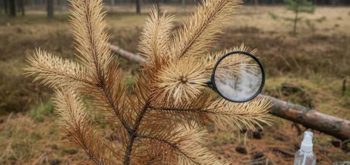 Kodėl gelsta ir džiūsta spygliuočiai? Išsami dažniausių pušų ligų analizė ir gydymo strategijos