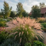 Miskantas Flamingo: Sodo Elegancija Su Rožiniu Atspalviu