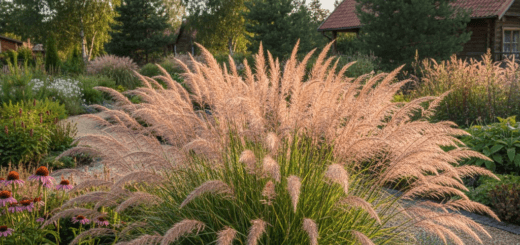 Miskantas Flamingo: Sodo Elegancija Su Rožiniu Atspalviu