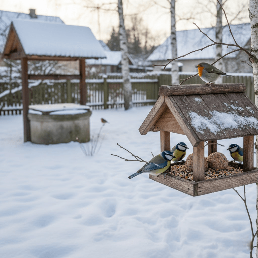 Lesyklos paukščiams: Strateginė pagalba sparnuočiams ir kiemo puošmena Lesyklos paukščiams: Strateginė pagalba sparnuočiams ir kiemo puošmena