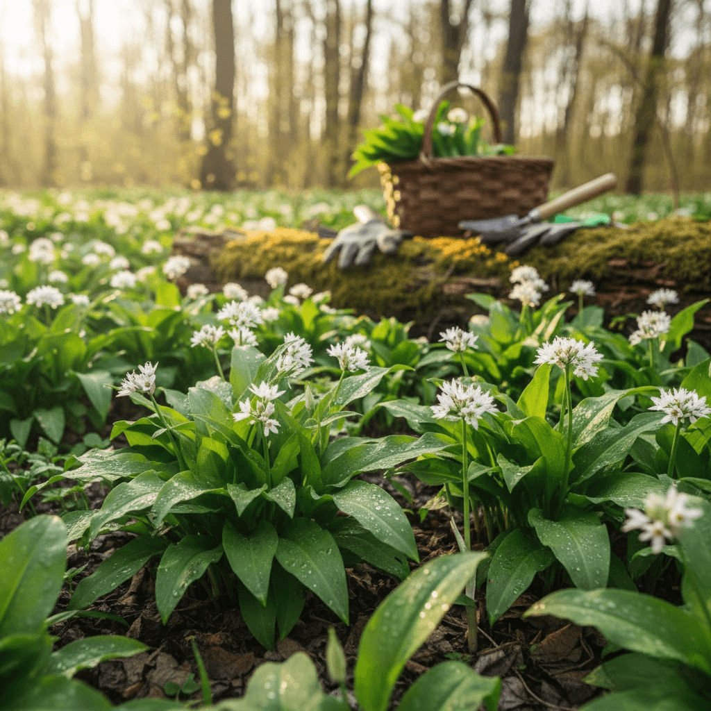 Žaliasis pavasario auksas: miškiniai česnakai, jų nauda ir auginimas namuose