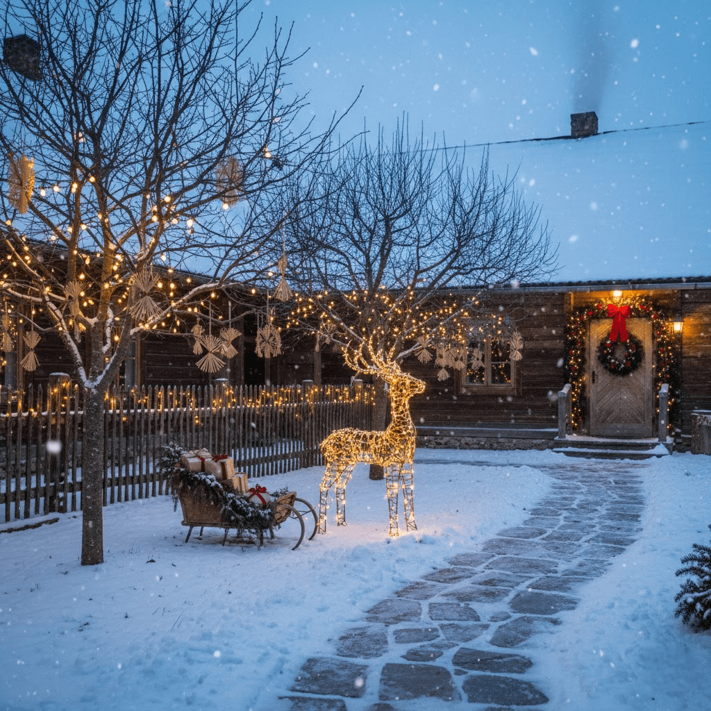 Kiemo magija žiemą: kaip parinkti kalėdines dekoracijas lauke Kiemo magija žiemą: kaip parinkti kalėdines dekoracijas lauke