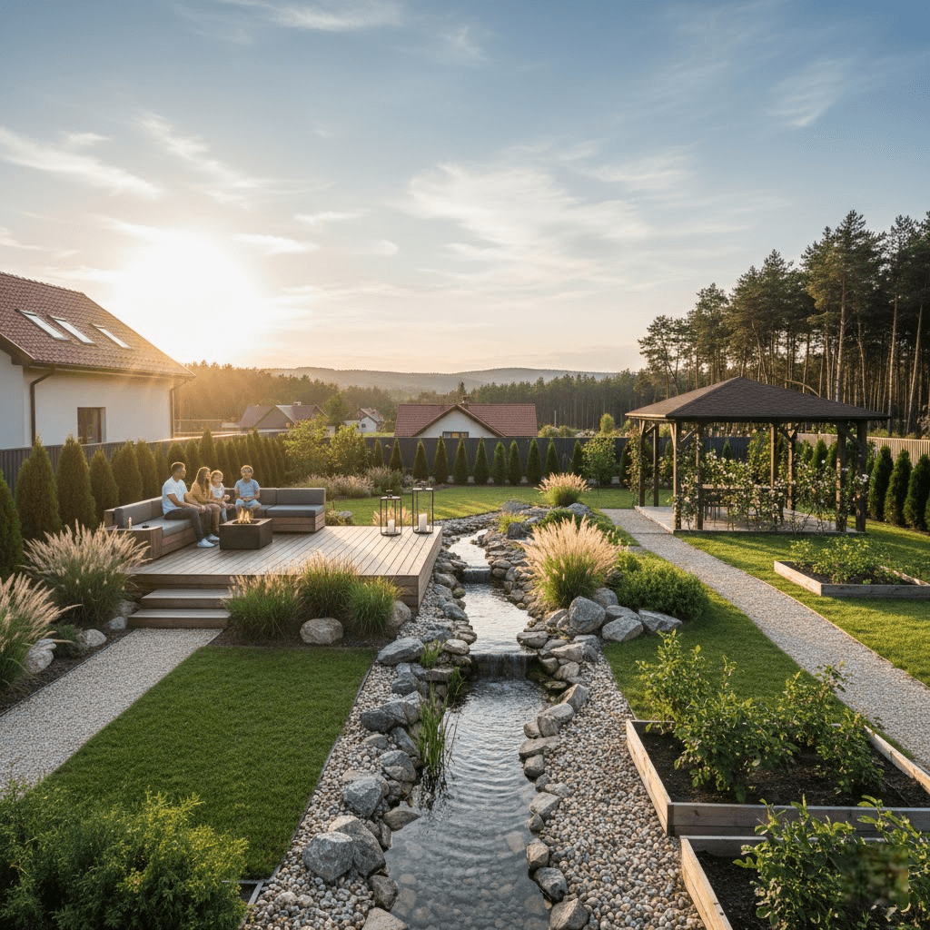 Kraštovaizdžio dizainas: Ramybės ir funkcionalumo harmonija jūsų kieme