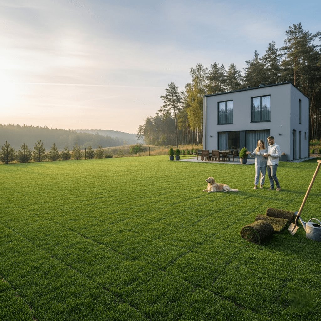 Ruloninė veja: akimirksniu pasikeitęs kiemo vaizdas ir ilgalaikė kokybė Ruloninė veja: akimirksniu pasikeitęs kiemo vaizdas ir ilgalaikė kokybė