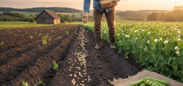 Žirnių sėjos strategija: Kaip ir kada sėti, kad ankštys lūžtų nuo derliaus