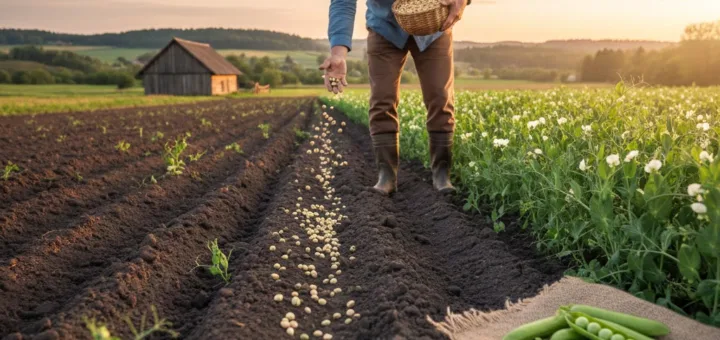 Žirnių sėjos strategija: Kaip ir kada sėti, kad ankštys lūžtų nuo derliaus