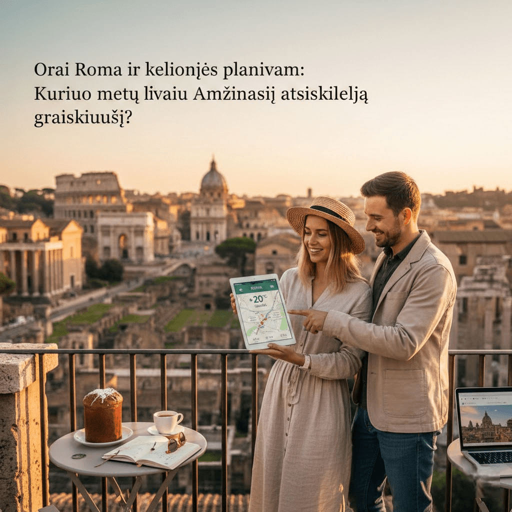 Orai Roma ir kelionės planavimas: Kuriuo metų laiku Amžinasis miestas atsiskleidžia gražiausiai?