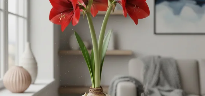 Amarilis vaške: stilinga žydinti interjero detalė be jokio vargo