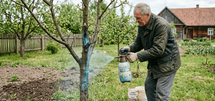 Mėlynasis sodo eliksyras: kaip vario sulfatas gali išgelbėti jūsų vaismedžius