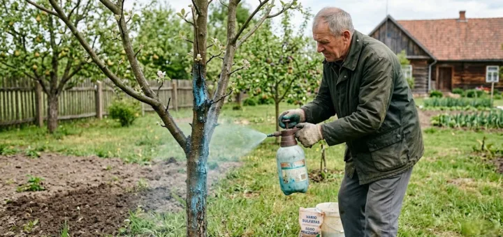 Mėlynasis sodo eliksyras: kaip vario sulfatas gali išgelbėti jūsų vaismedžius