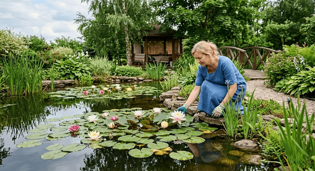 Vandens lelijų magija: kaip sukurti žydinčią ramybės oazę savo kiemo tvenkinyje