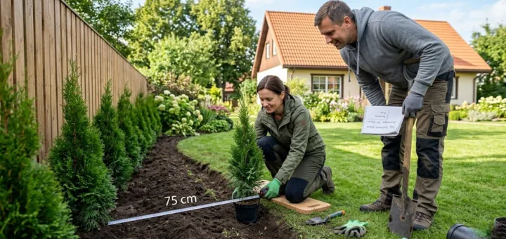 Privatumo architektūra: kaip apskaičiuoti idealų 'Smaragd' tujų sodinimo atstumą