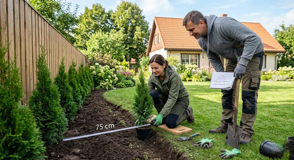 Privatumo architektūra: kaip apskaičiuoti idealų 'Smaragd' tujų sodinimo atstumą