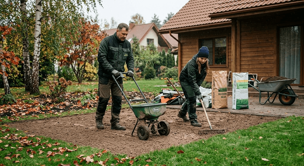 Smaragdinė veja kieme: kodėl profesionalai sėją planuoja būtent rudenį?