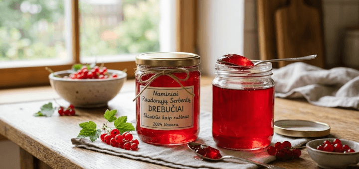Skaidrūs kaip rubinas: geriausi receptai ir paslaptys raudonųjų serbentų drebučiams