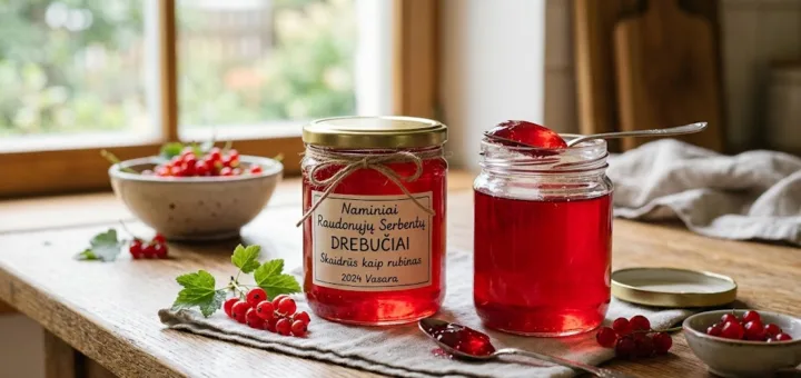 Skaidrūs kaip rubinas: geriausi receptai ir paslaptys raudonųjų serbentų drebučiams