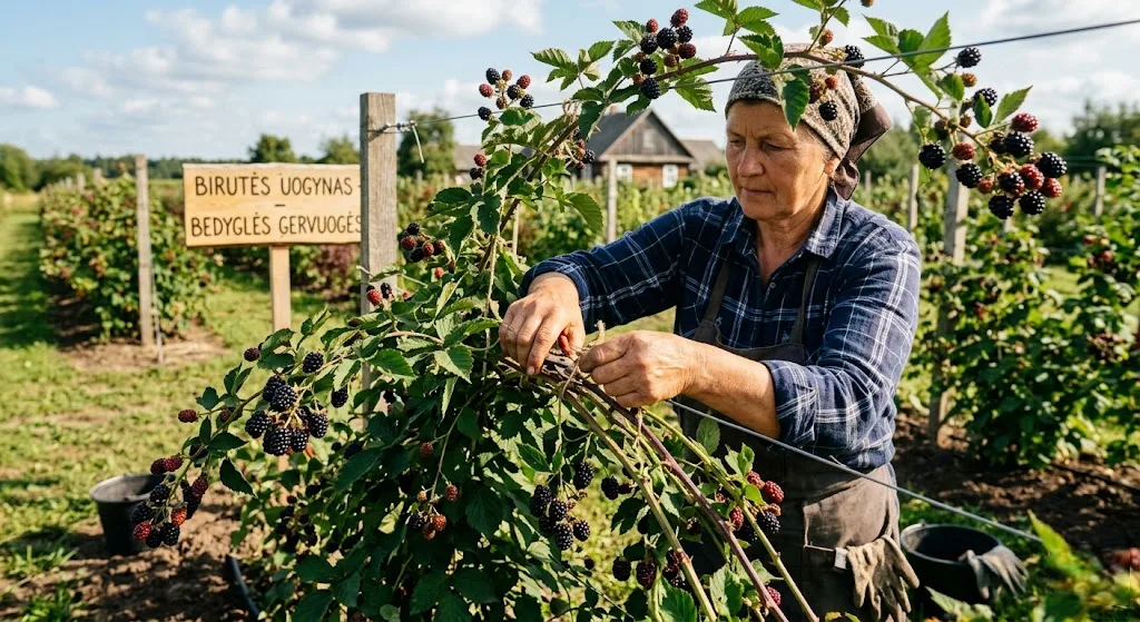 Saldus uogų fontanas: Meistrystė formuojant bedygles gervuoges gausiam derliui Saldus uogų fontanas: Meistrystė formuojant bedygles gervuoges gausiam derliui