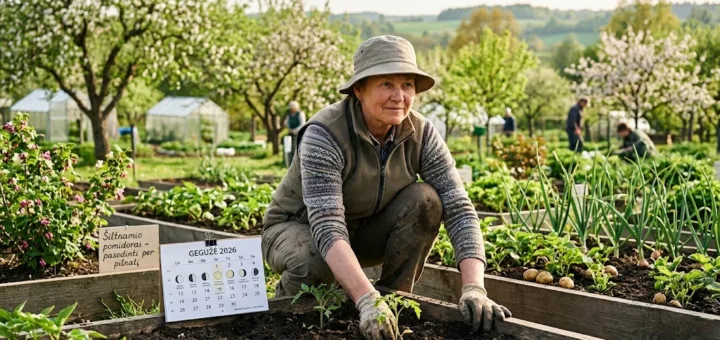 Gegužės sodo ritmai 2026: Kaip Mėnulio fazės ir pavasario šiluma diktuoja geriausią derlių