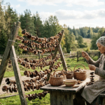 Saulės spindulių konservavimas: Archajiškas ir natūralus grybų džiovinimo menas gryname ore