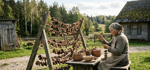 Saulės spindulių konservavimas: Archajiškas ir natūralus grybų džiovinimo menas gryname ore
