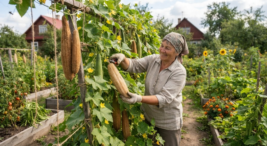 Ekologiškų Lufa Kempinių Auginimas Sode Ekologiškų Lufa Kempinių Auginimas Sode