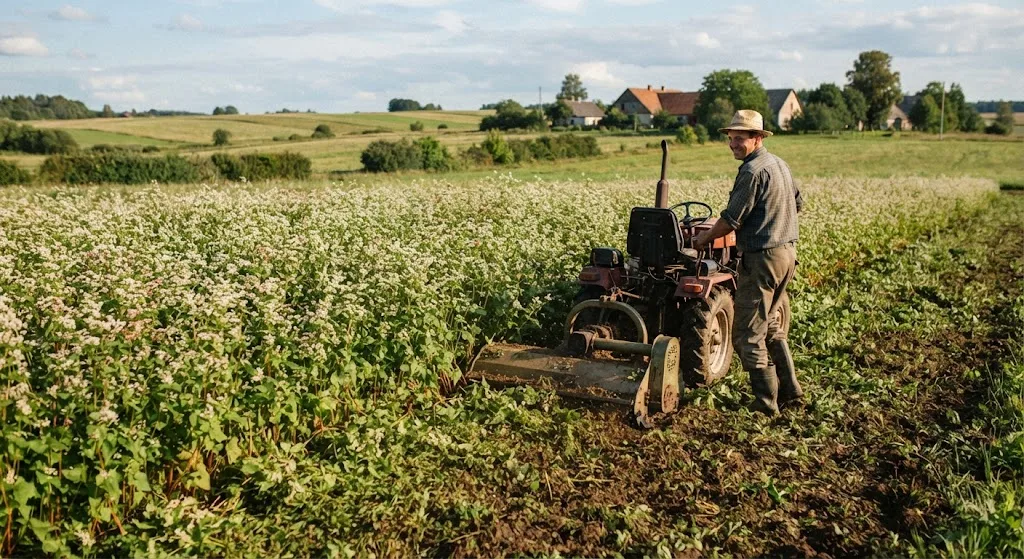 Grikių auginimas žaliajai trąšai: Ekologinis sprendimas natūraliam dirvožemio derlingumui atkurti