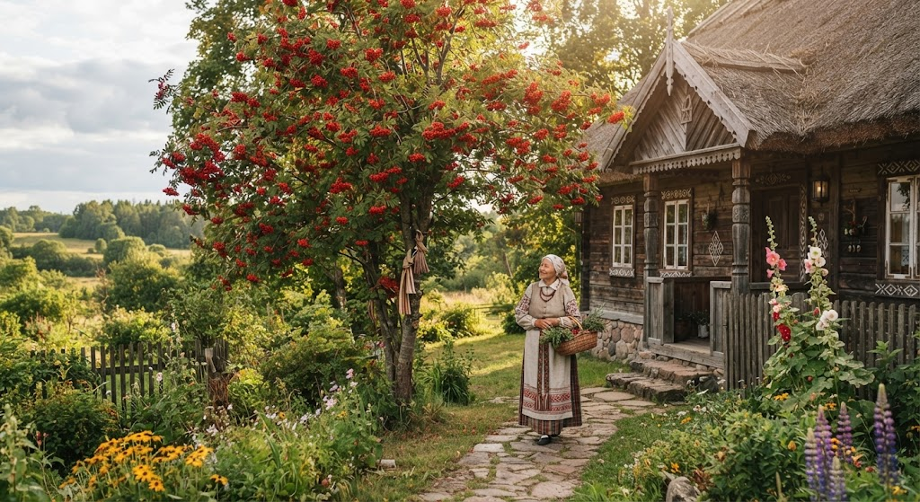 Šermukšnis prie namų: senovės prietarai ir magiška apsauga